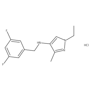 N-(3,5-Difluorobenzyl)-1-ethyl-3-methyl-1H-pyrazol-4-amine结构式