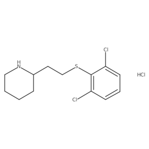 2-(2-[(2,6-Dichlorophenyl)sulfanyl]ethyl)piperidine hydrochloride Structure