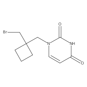2,4(1H,3H)-Pyrimidinedione, 1-[[1-(bromomethyl)cyclobutyl]methyl]- Structure