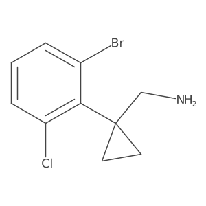 [1-(2-Bromo-6-chlorophenyl)cyclopropyl]methanamine结构式