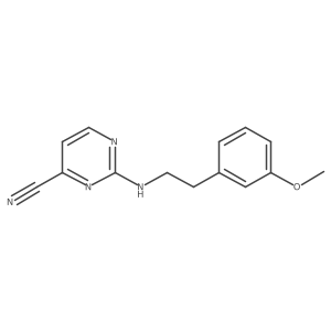 2-{[2-(3-Methoxyphenyl)ethyl]amino}pyrimidine-4-carbonitrile Structure