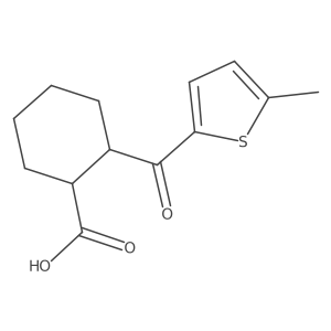 cis-2-(5-Methyl-2-thenoyl)cyclohexane-1-carboxylic acid结构式