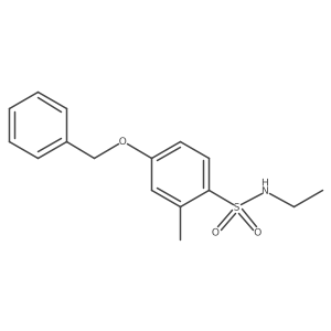 4-(benzyloxy)-N-ethyl-2-methylbenzene-1-sulfonamide结构式