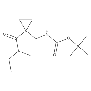 tert-butyl N-{[1-(2-methylbutanoyl)cyclopropyl]methyl}carbamate结构式