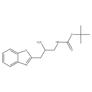 tert-butyl N-[2-amino-3-(1,3-benzothiazol-2-yl)propyl]carbamate结构式
