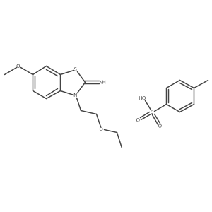 3-(2-ethoxyethyl)-6-methoxybenzo[d]thiazol-2(3H)-imine 4-methylbenzenesulfonate结构式