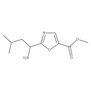 Methyl 2-(1-amino-3-methylbutyl)-1,3-oxazole-5-carboxylate结构式