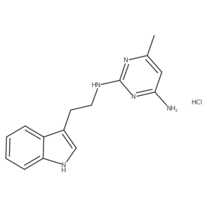 N2-(2-(1H-indol-3-yl)ethyl)-6-methylpyrimidine-2,4-diamine hydrochloride Structure