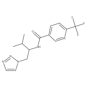 N-(3-methyl-1-(1H-1,2,3-triazol-1-yl)butan-2-yl)-6-(trifluoromethyl)nicotinamide Structure