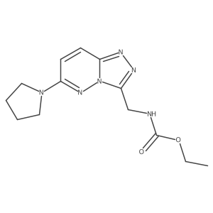 Ethyl ((6-(pyrrolidin-1-yl)-[1,2,4]triazolo[4,3-b]pyridazin-3-yl)methyl)carbamate结构式