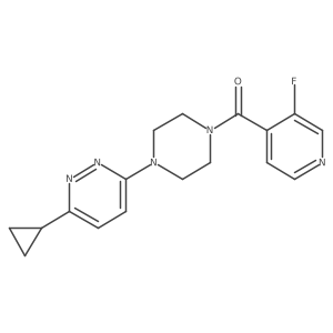 (4-(6-Cyclopropylpyridazin-3-yl)piperazin-1-yl)(3-fluoropyridin-4-yl)methanone Structure