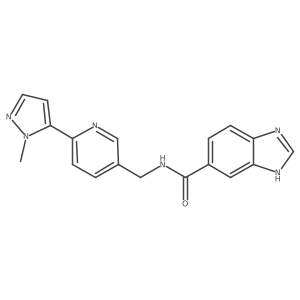 N-((6-(1-methyl-1H-pyrazol-5-yl)pyridin-3-yl)methyl)-1H-benzo[d]imidazole-5-carboxamide Structure