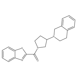 benzo[d]thiazol-2-yl(3-(3,4-dihydroisoquinolin-2(1H)-yl)pyrrolidin-1-yl)methanone结构式