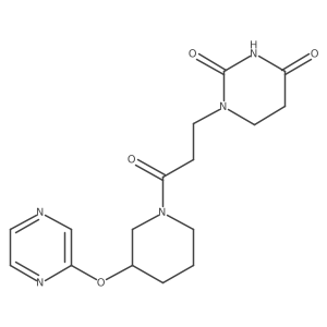 1-[3-Oxo-3-(3-pyrazin-2-yloxypiperidin-1-yl)propyl]-1,3-diazinane-2,4-dione Structure