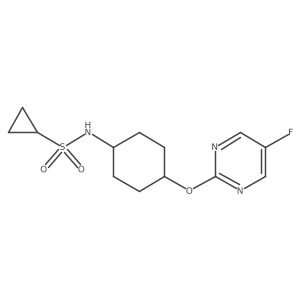 N-((1r,4r)-4-((5-fluoropyrimidin-2-yl)oxy)cyclohexyl)cyclopropanesulfonamide Structure