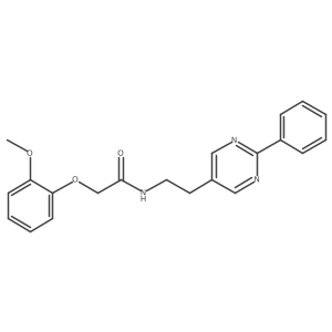 2-(2-methoxyphenoxy)-N-(2-(2-phenylpyrimidin-5-yl)ethyl)acetamide结构式