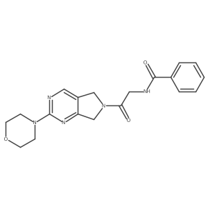N-(2-(2-morpholino-5H-pyrrolo[3,4-d]pyrimidin-6(7H)-yl)-2-oxoethyl)benzamide结构式