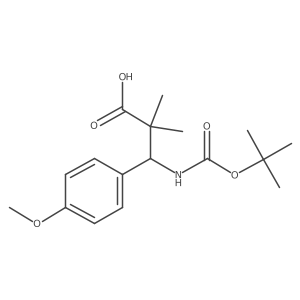 3-{[(Tert-butoxy)carbonyl]amino}-3-(4-methoxyphenyl)-2,2-dimethylpropanoic acid Structure