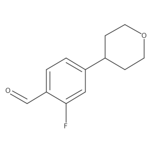 2-Fluoro-4-(oxan-4-yl)benzaldehyde Structure