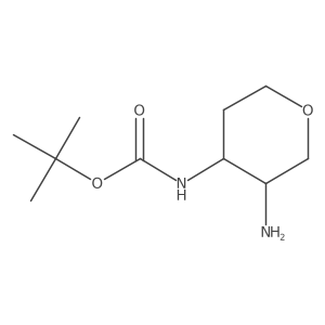 tert-Butyl((3R,4S)-3-aminotetrahydro-2H-pyran-4-yl)carbamate Structure