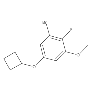 1-Bromo-5-cyclobutoxy-2-fluoro-3-methoxybenzene结构式