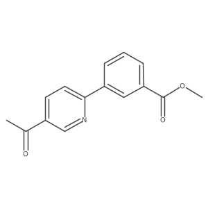 3-(5-Acetyl-pyridin-2-yl)-benzoic acid methyl ester Structure
