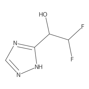 2,2-difluoro-1-(1H-1,2,4-triazol-3-yl)ethan-1-ol结构式