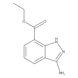 ethyl 3-amino-1H-indazole-7-carboxylate结构式