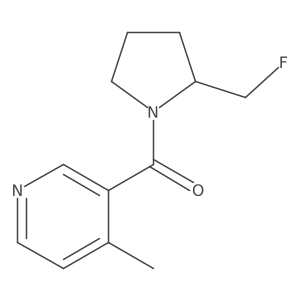 (2-(Fluoromethyl)pyrrolidin-1-yl)(4-methylpyridin-3-yl)methanone结构式