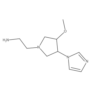2-(3-(1H-imidazol-1-yl)-4-methoxypyrrolidin-1-yl)ethan-1-amine Structure
