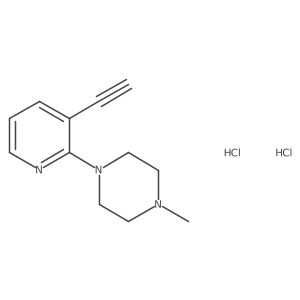 1-(3-Ethynylpyridin-2-yl)-4-methylpiperazine dihydrochloride结构式