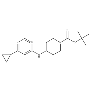 Tert-butyl 4-[(6-cyclopropylpyrimidin-4-yl)amino]piperidine-1-carboxylate Structure