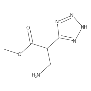 methyl 3-amino-2-(1H-1,2,3,4-tetrazol-5-yl)propanoate结构式