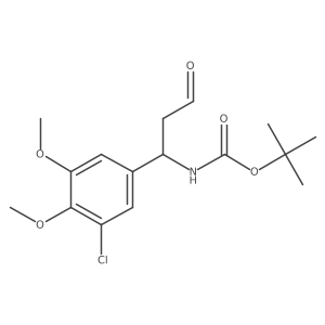 tert-butyl N-[(1R)-1-(3-chloro-4,5-dimethoxyphenyl)-3-oxopropyl]carbamate结构式