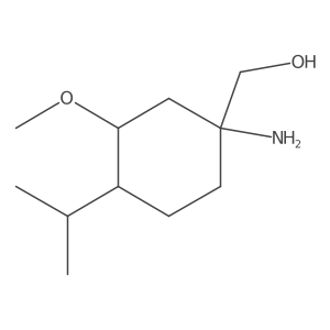 [1-Amino-3-methoxy-4-(propan-2-yl)cyclohexyl]methanol结构式