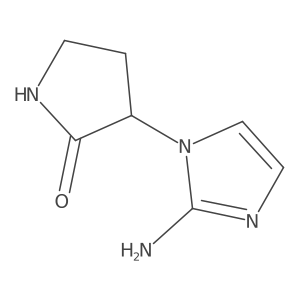 3-(2-amino-1H-imidazol-1-yl)pyrrolidin-2-one Structure