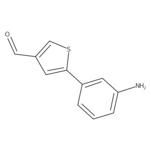 5-(3-Aminophenyl)thiophene-3-carbaldehyde结构式