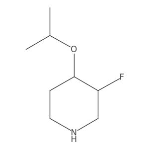 3-Fluoro-4-(propan-2-yloxy)piperidine结构式