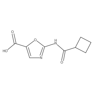 2-Cyclobutaneamido-1,3-oxazole-5-carboxylic acid Structure