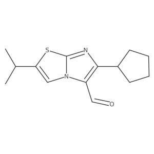 6-Cyclopentyl-2-(propan-2-yl)imidazo[2,1-b][1,3]thiazole-5-carbaldehyde Structure