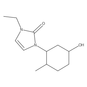 1-ethyl-3-(5-hydroxy-2-methylcyclohexyl)-2,3-dihydro-1H-imidazol-2-one结构式