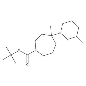 Tert-butyl 4-methyl-4-(3-methylpiperidin-1-yl)azepane-1-carboxylate Structure