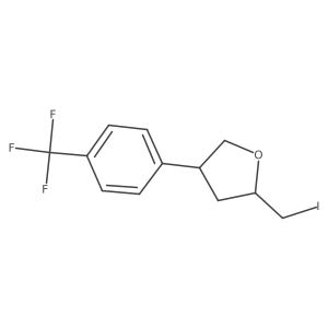 2-(Iodomethyl)-4-[4-(trifluoromethyl)phenyl]oxolane结构式