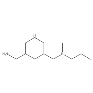 (5-{[Methyl(propyl)amino]methyl}piperidin-3-yl)methanamine结构式