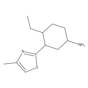 4-Ethyl-3-(4-methyl-1,3-thiazol-2-yl)cyclohexan-1-amine Structure