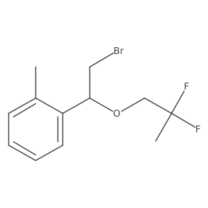 1-[2-Bromo-1-(2,2-difluoropropoxy)ethyl]-2-methylbenzene Structure