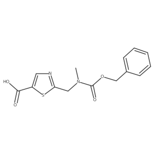 2-({[(Benzyloxy)carbonyl](methyl)amino}methyl)-1,3-thiazole-5-carboxylic acid结构式