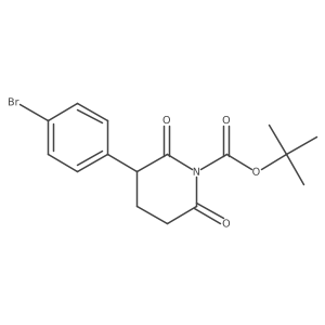 Tert-butyl 3-(4-bromophenyl)-2,6-dioxopiperidine-1-carboxylate Structure