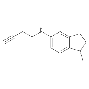 N-(but-3-yn-1-yl)-1-methyl-2,3-dihydro-1H-indol-5-amine结构式