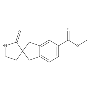 Methyl 2'-oxo-1,3-dihydrospiro[indene-2,3'-pyrrolidine]-5-carboxylate Structure